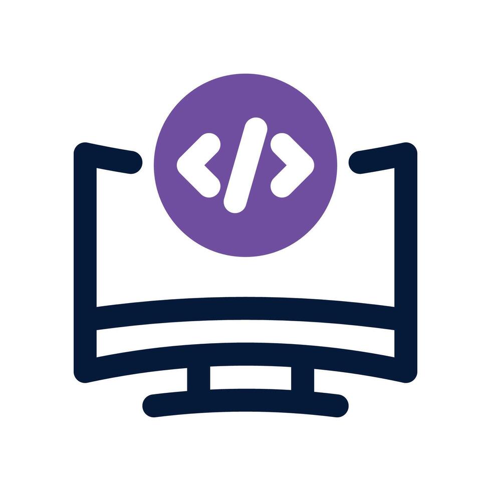coding icon. dual tone icon for your website, mobile, presentation, and logo design. vector