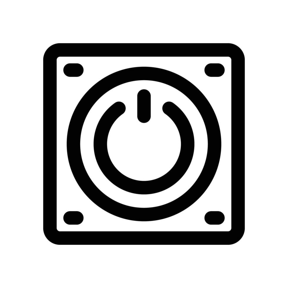 power button icon. line icon for your website, mobile, presentation, and logo design. vector
