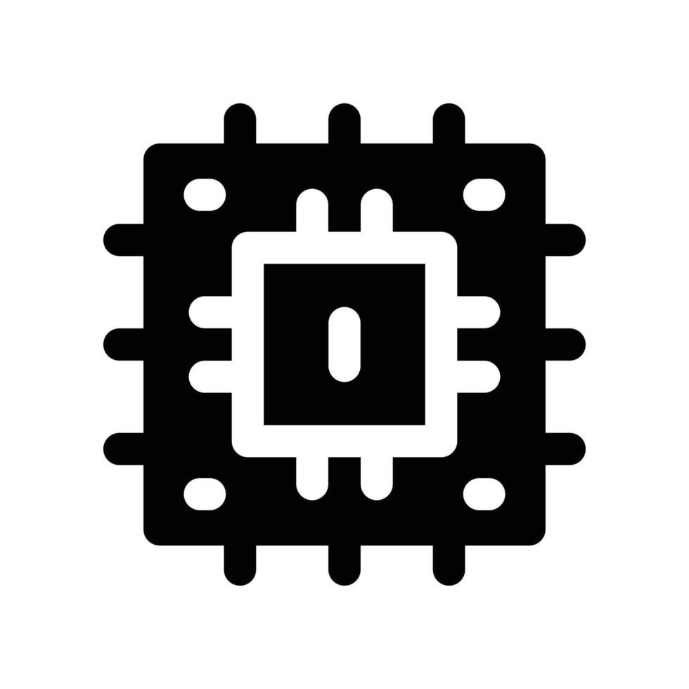 microchip icon. glyph icon for your website, mobile, presentation, and logo design. vector