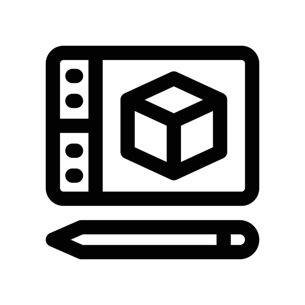 graphic tablet icon. line icon for your website, mobile, presentation, and logo design. vector