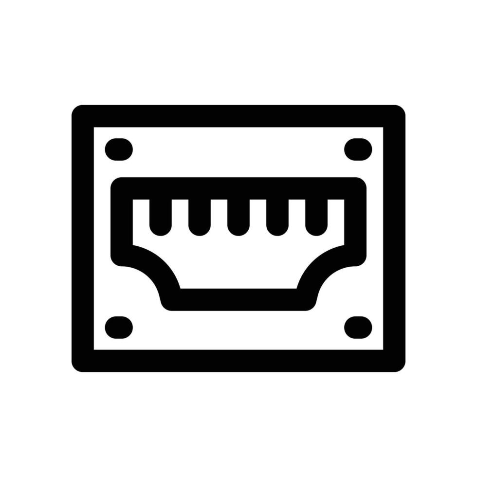 hdmi port icon. line icon for your website, mobile, presentation, and logo design. vector
