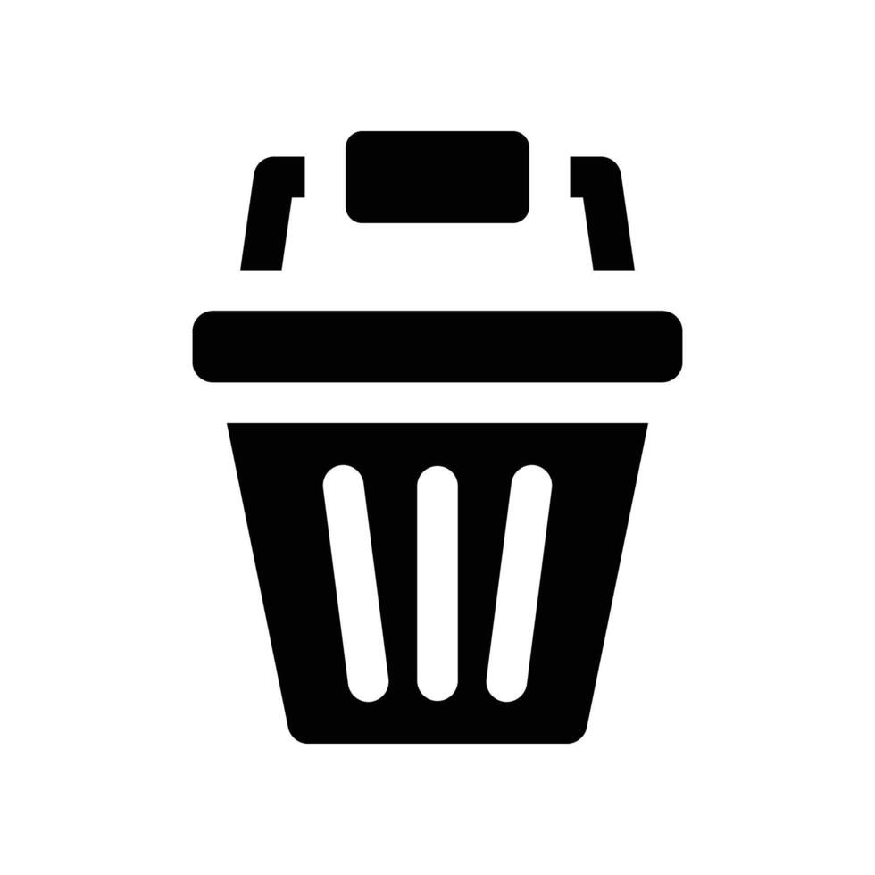 bucket icon. glyph icon for your website, mobile, presentation, and logo design. vector