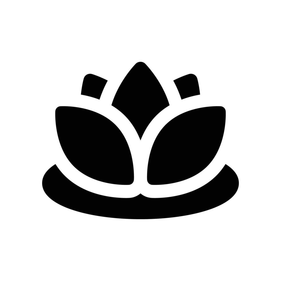 water lily icon. glyph icon for your website, mobile, presentation, and logo design. vector