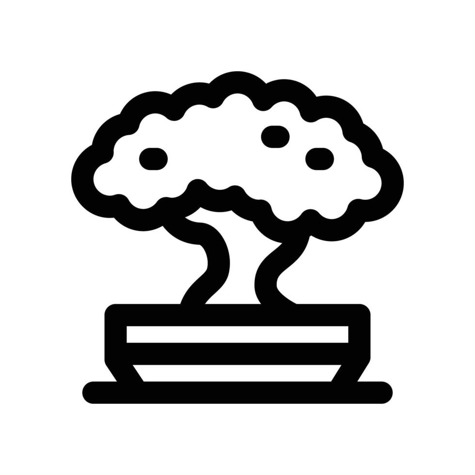 bonsai icon. line icon for your website, mobile, presentation, and logo design. vector