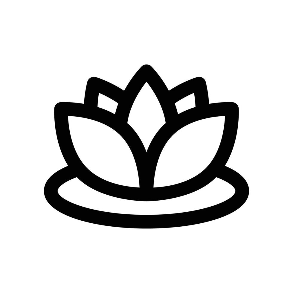 water lily icon. line icon for your website, mobile, presentation, and logo design. vector