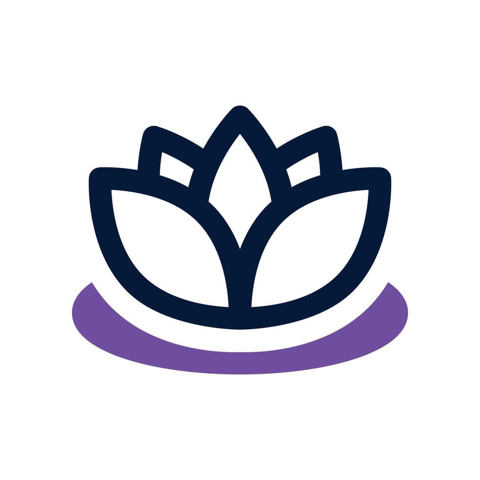 water lily icon. dual tone icon for your website, mobile, presentation, and logo design. vector