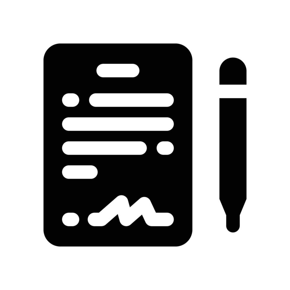 contract icon. glyph icon for your website, mobile, presentation, and logo design. vector
