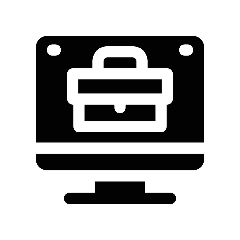 computer icon. glyph icon for your website, mobile, presentation, and logo design. vector