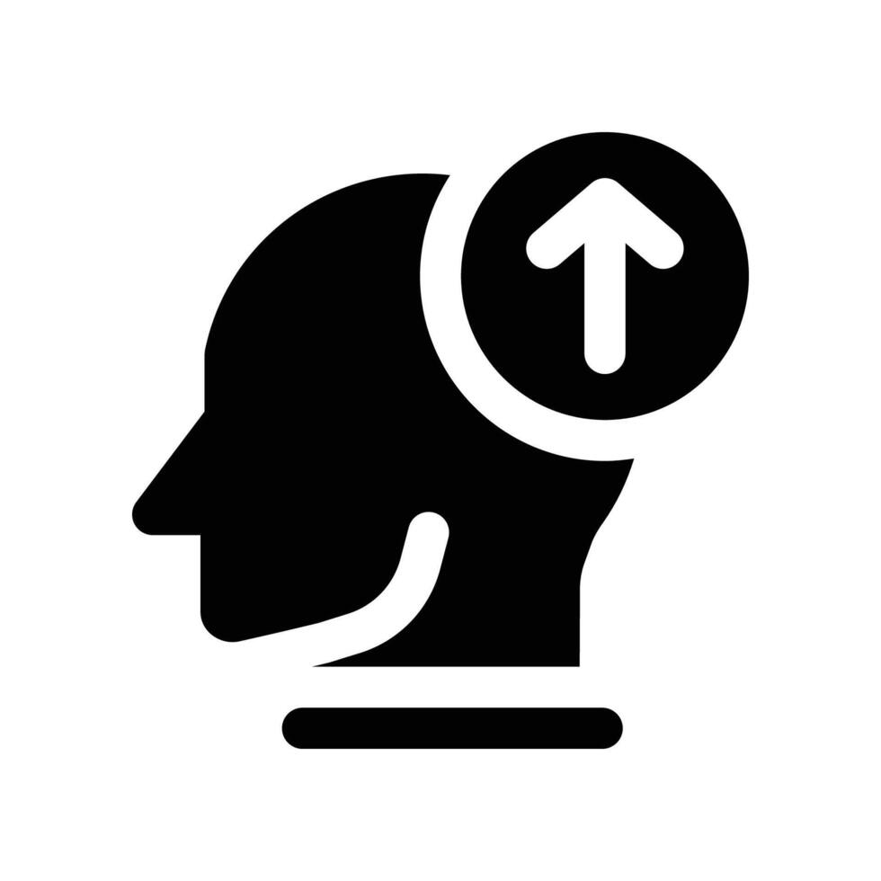 self improvement icon. glyph icon for your website, mobile, presentation, and logo design. vector