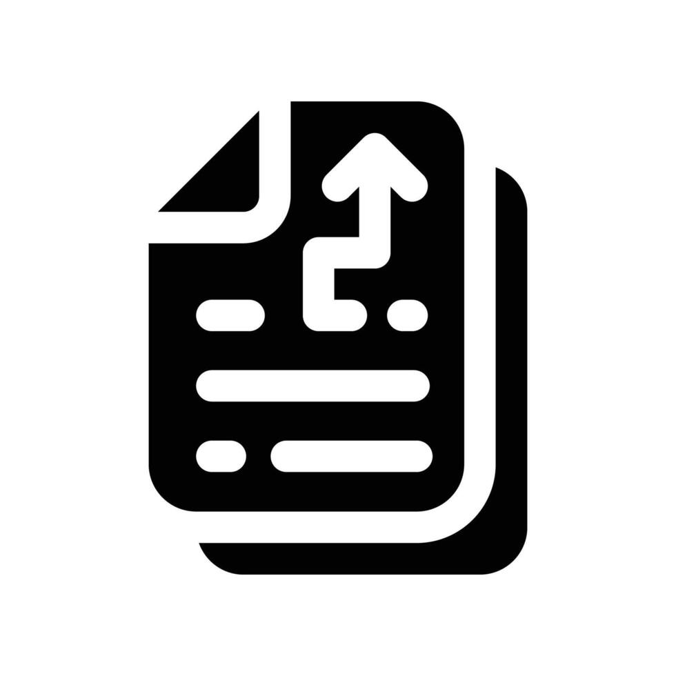 report icon. glyph icon for your website, mobile, presentation, and logo design. vector