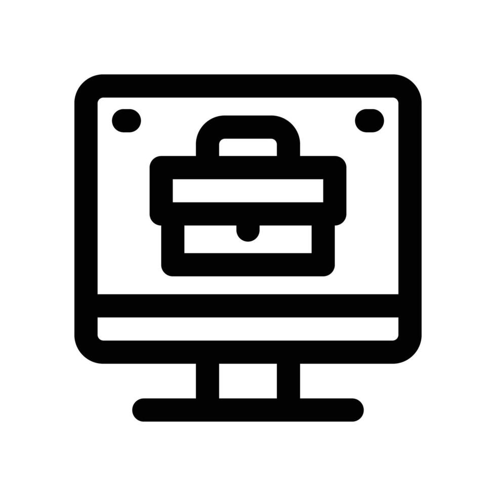 computer icon. line icon for your website, mobile, presentation, and logo design. vector