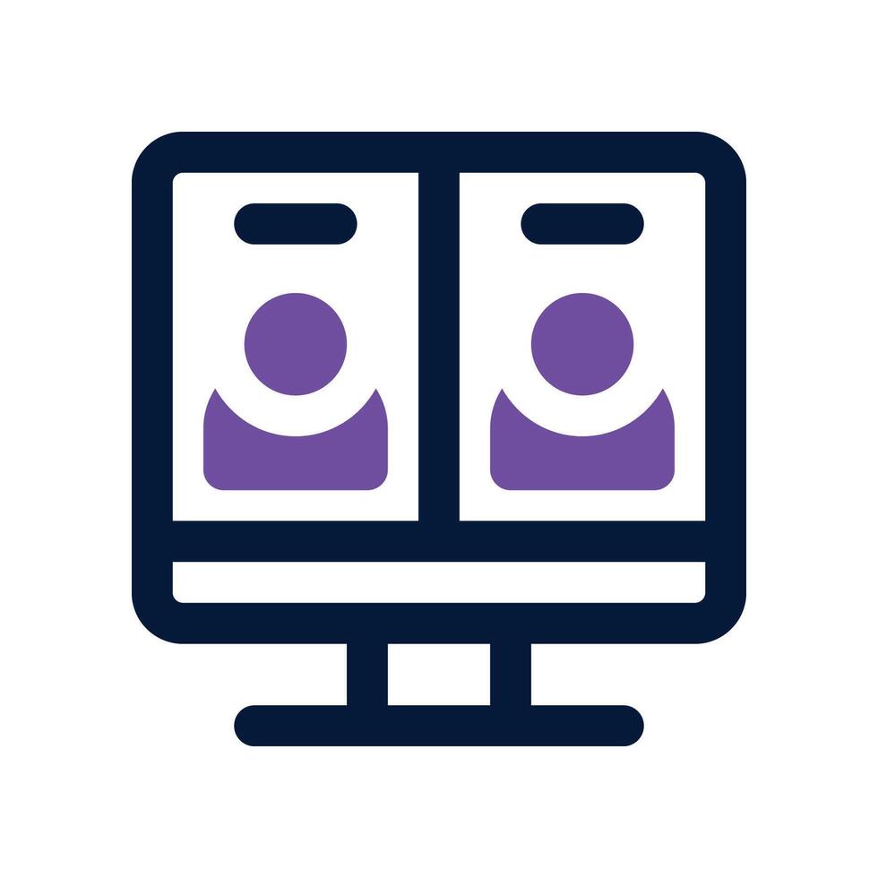 online meeting icon. dual tone icon for your website, mobile, presentation, and logo design. vector