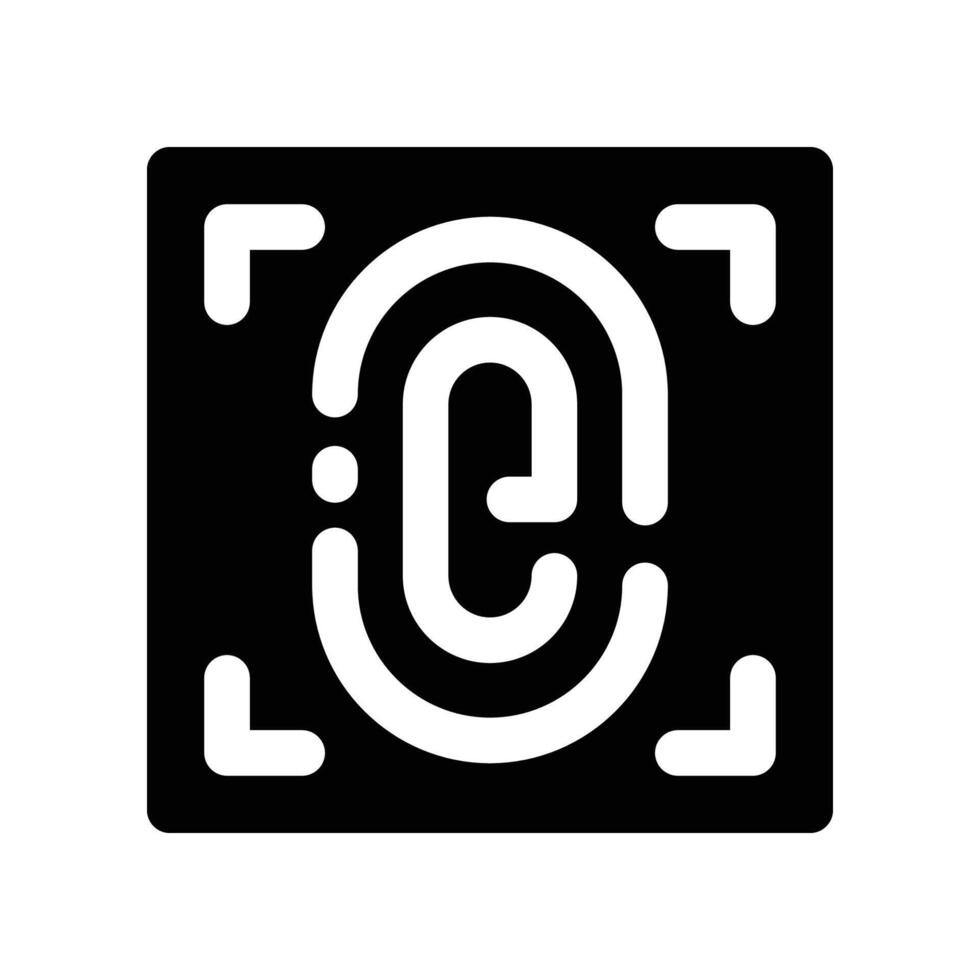 fingerprint icon. glyph icon for your website, mobile, presentation, and logo design. vector