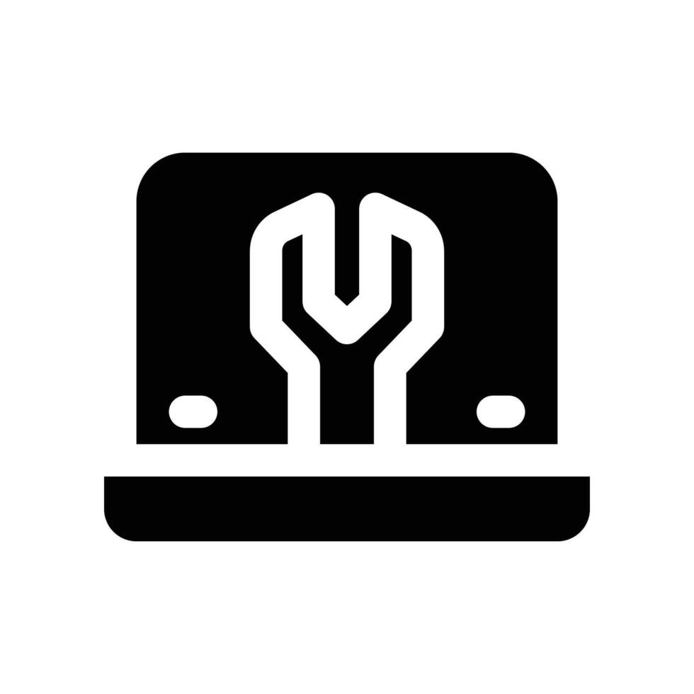 laptop icon. glyph icon for your website, mobile, presentation, and logo design. vector