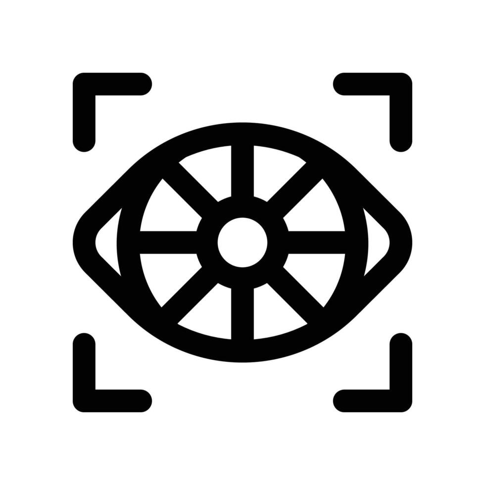 eye scan icon. line icon for your website, mobile, presentation, and logo design. vector