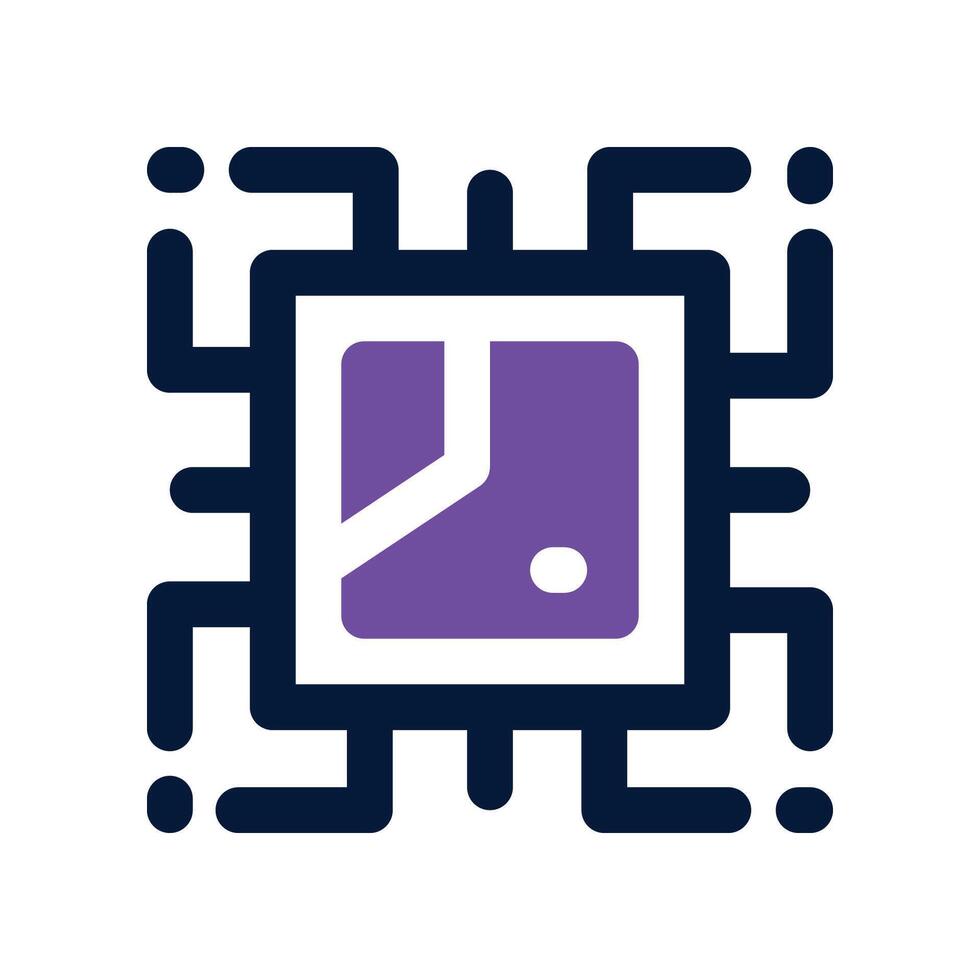chip icon. dual tone icon for your website, mobile, presentation, and logo design. vector