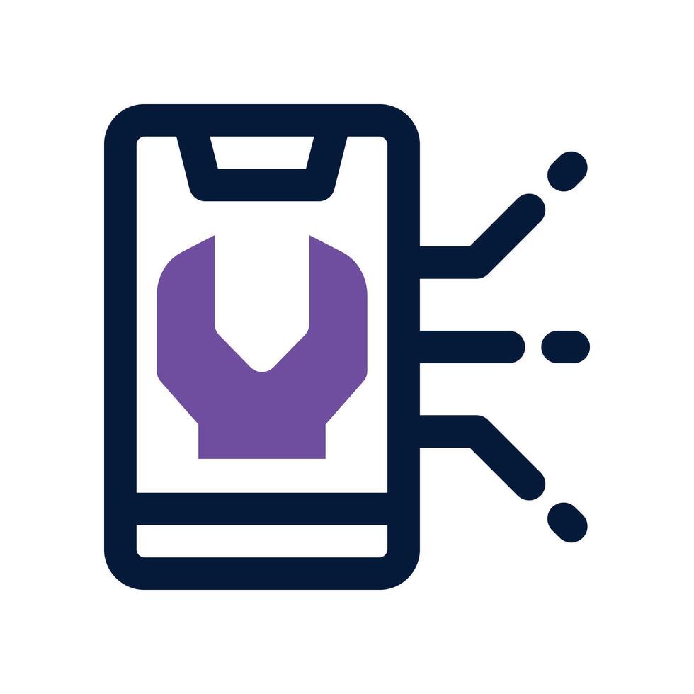 smartphone icon. dual tone icon for your website, mobile, presentation, and logo design. vector