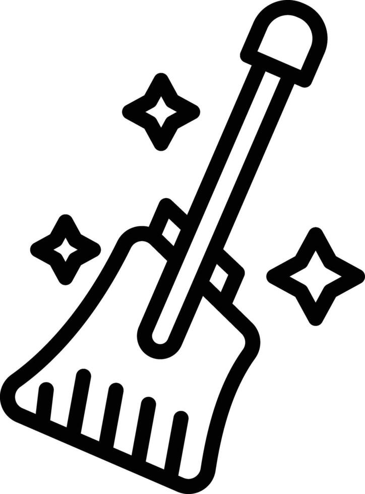 Broom Line Icon vector