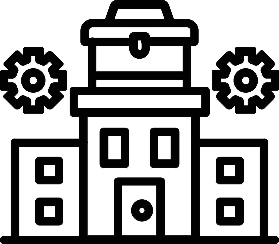 Building a Business Line Icon vector