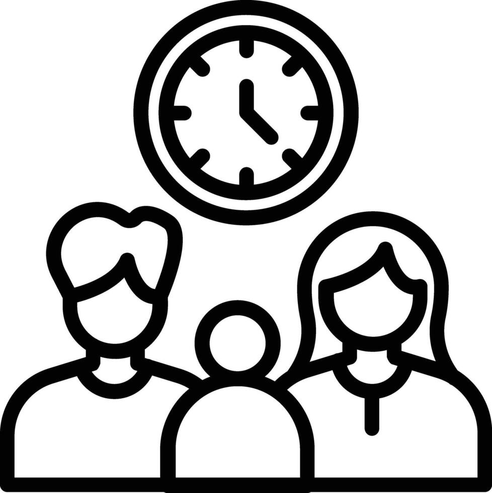 Family Time Line Icon vector