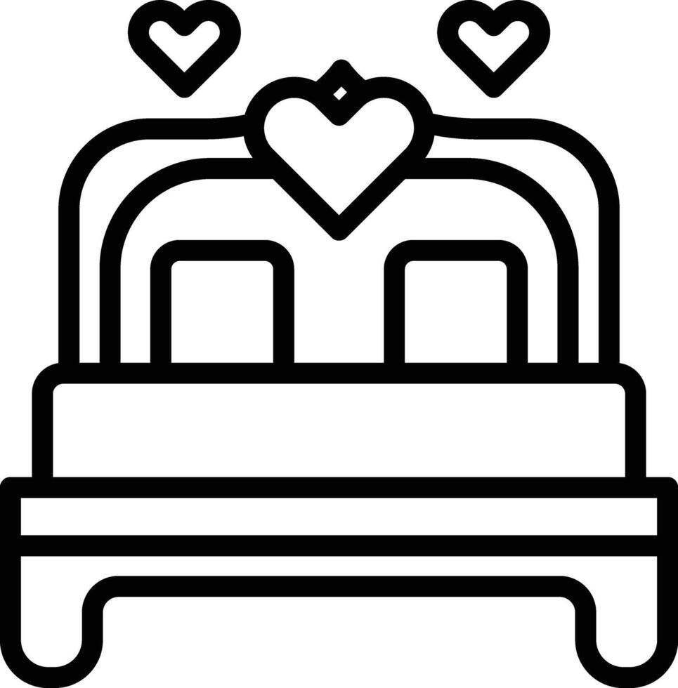 Bed Line Icon vector