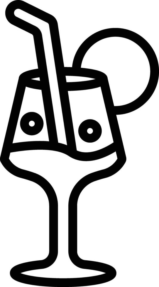 Cocktail Line Icon vector