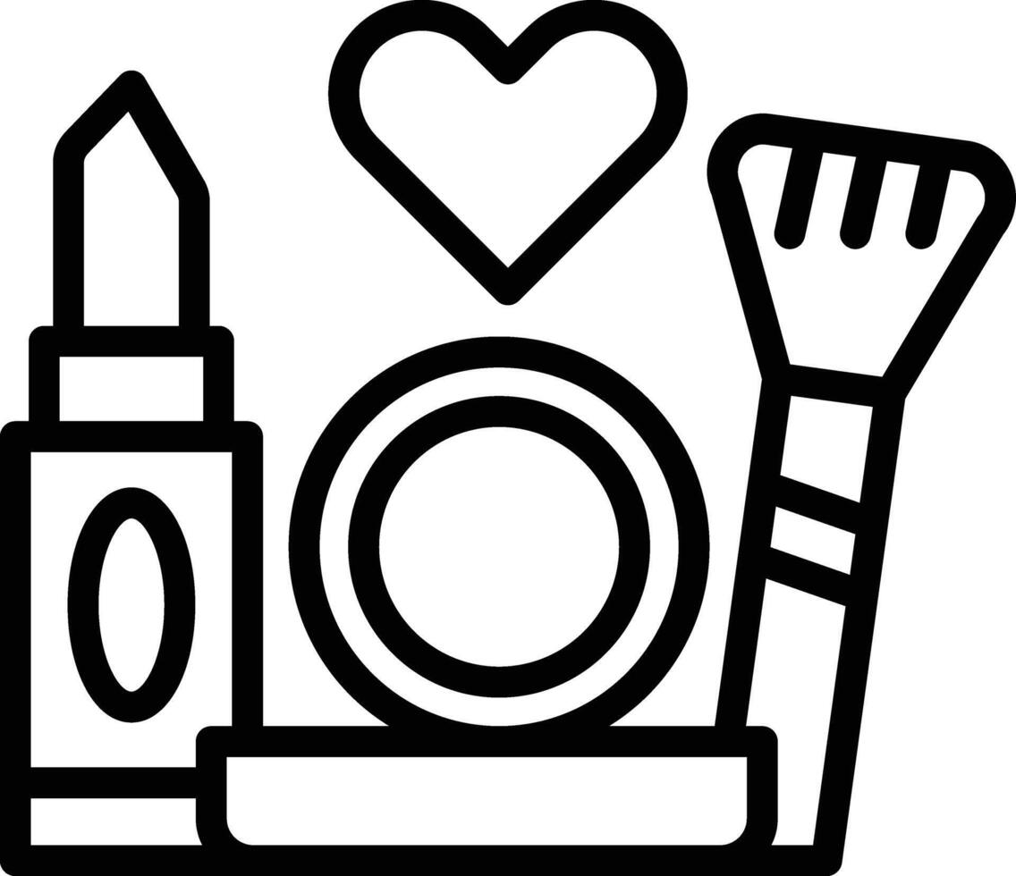Makeup Line Icon vector