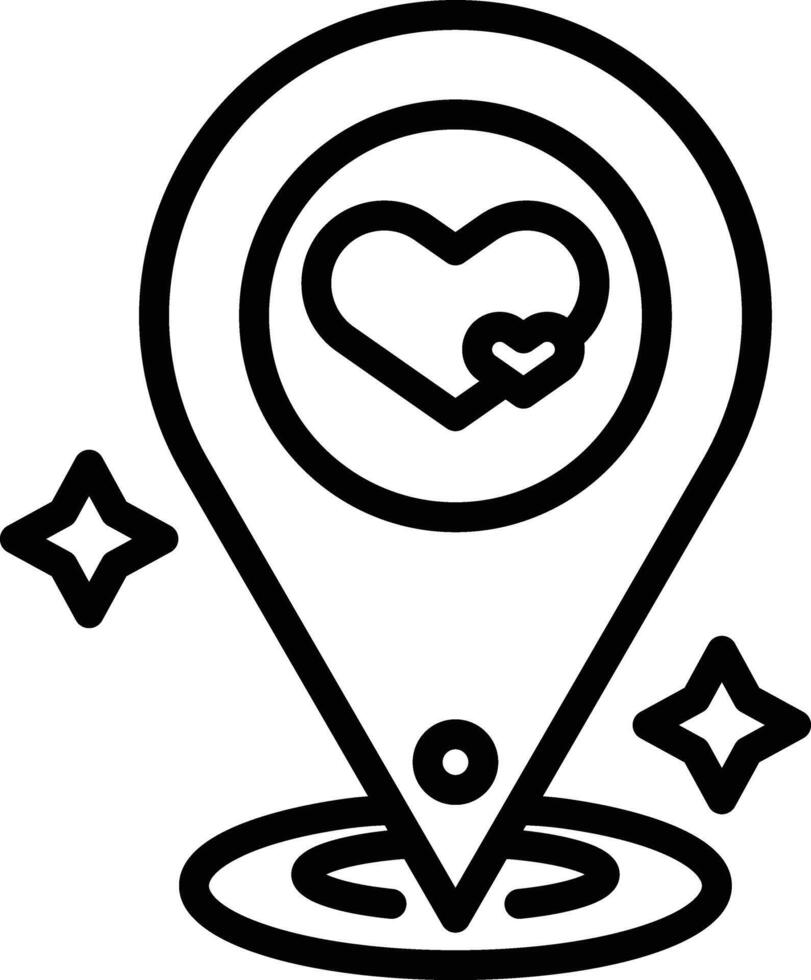 Location Line Icon vector