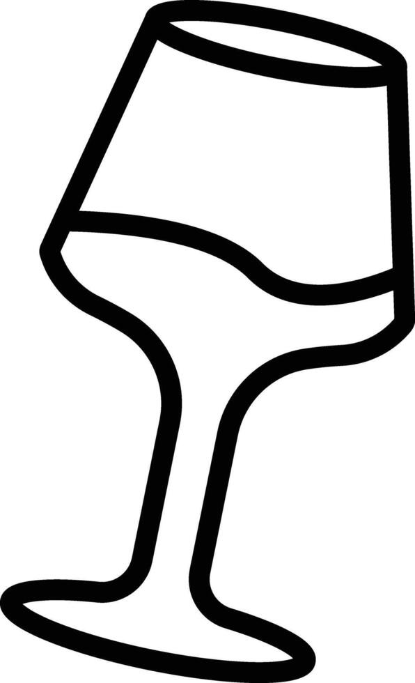 Wine Glass Line Icon vector