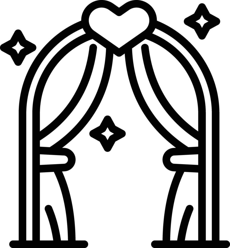 Wedding Arch Line Icon vector
