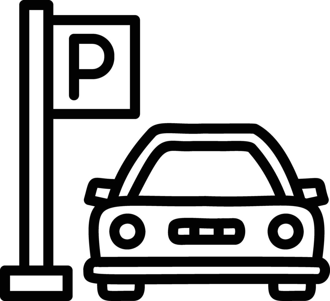 Parking Line Icon vector