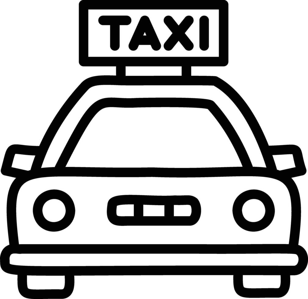 Taxi Line Icon vector