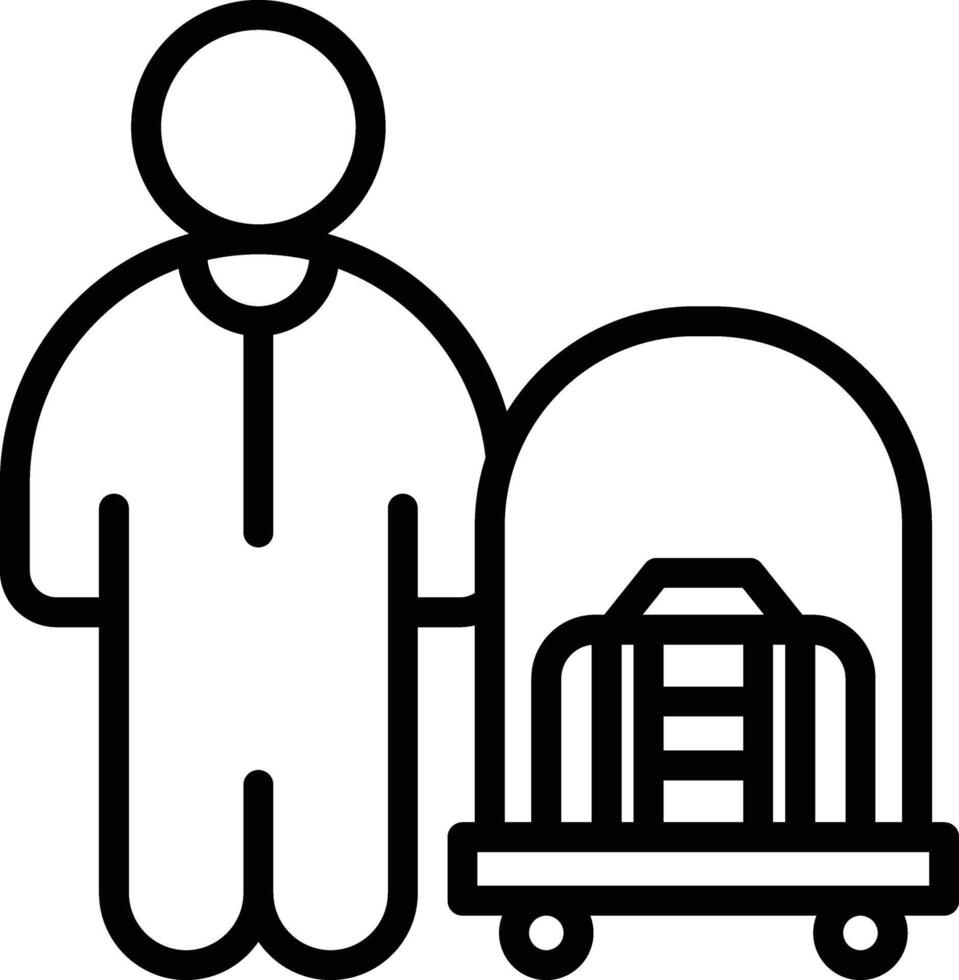 Bellboy Line Icon vector