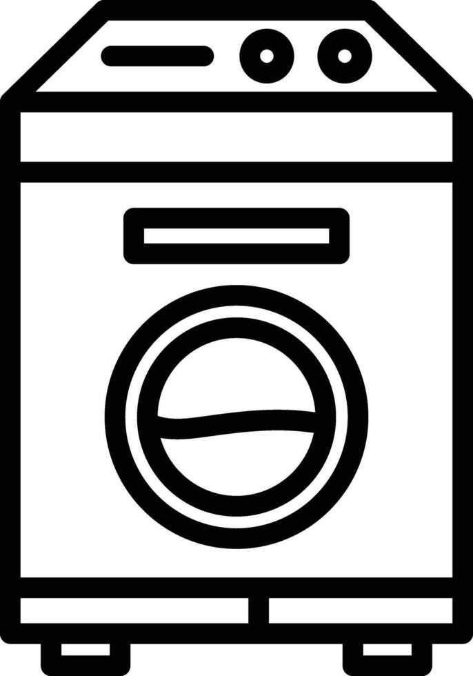 Washing Machine Line Icon vector