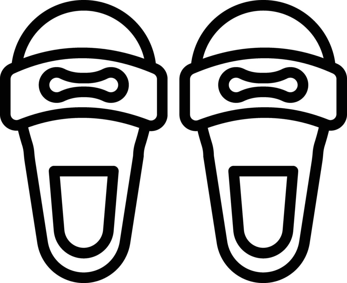 Slippers Line Icon vector