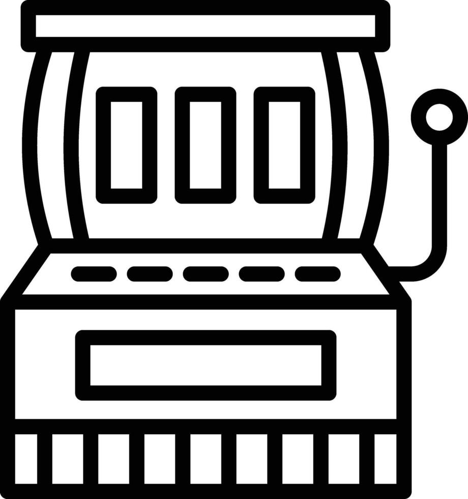 Slot Machine Line Icon vector