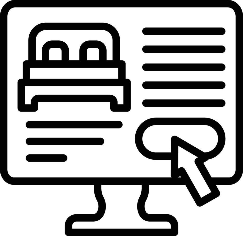 Booking Line Icon vector