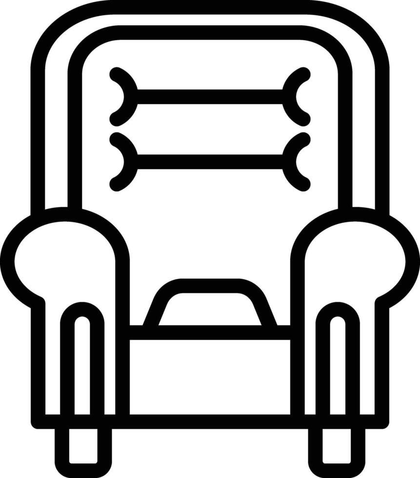 Armchair Line Icon vector