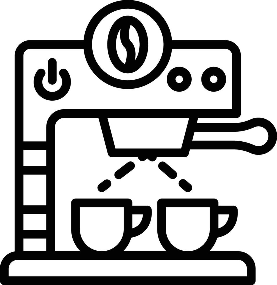 Coffee Machine Line Icon vector