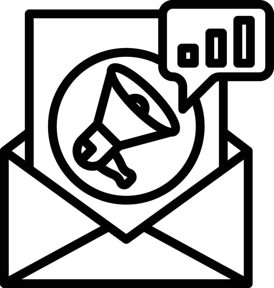 Email Marketing Line Icon vector