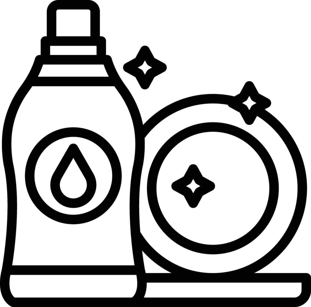 Liquid Dish Washer Line Icon vector