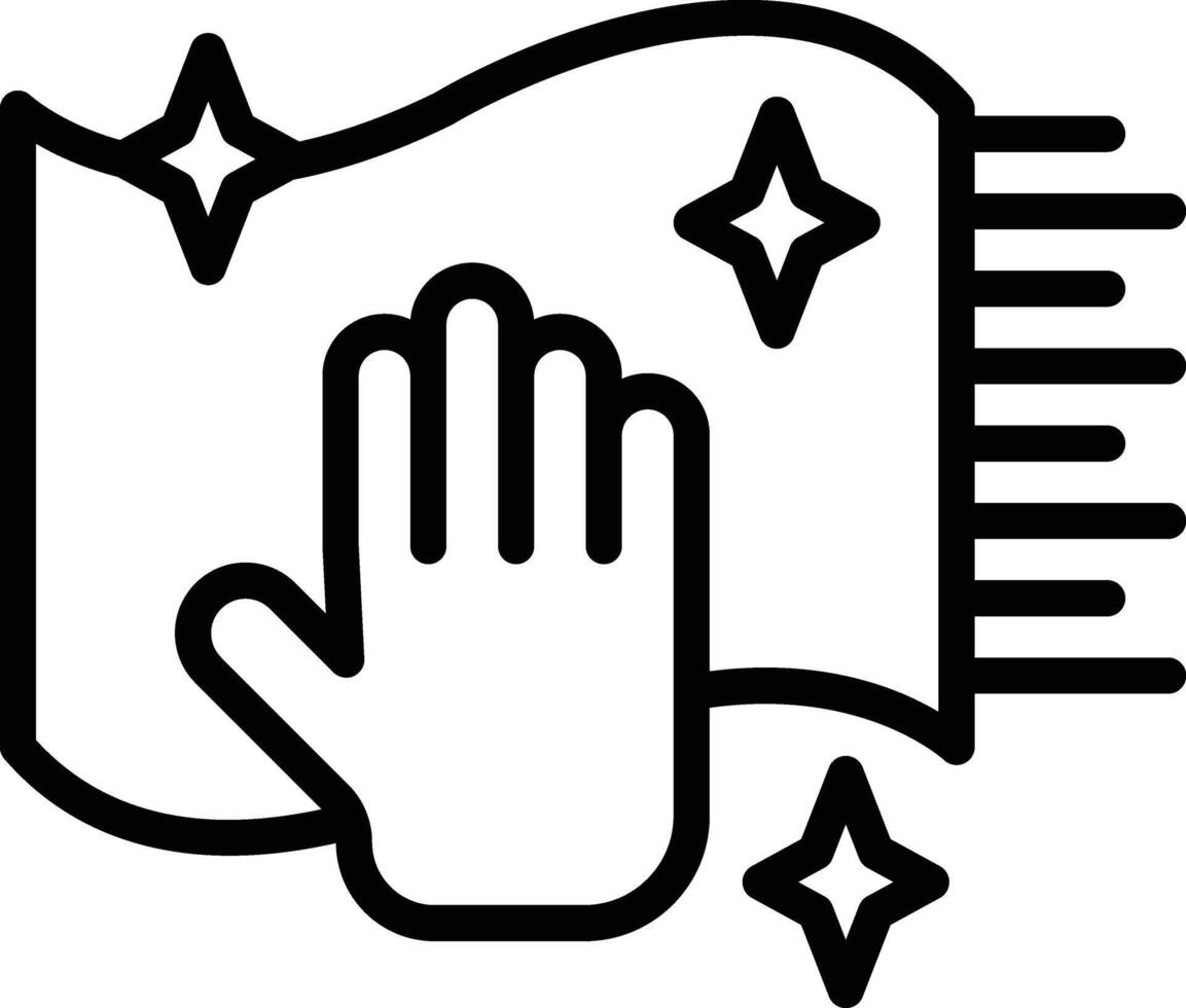Cleaning Cloth Line Icon vector