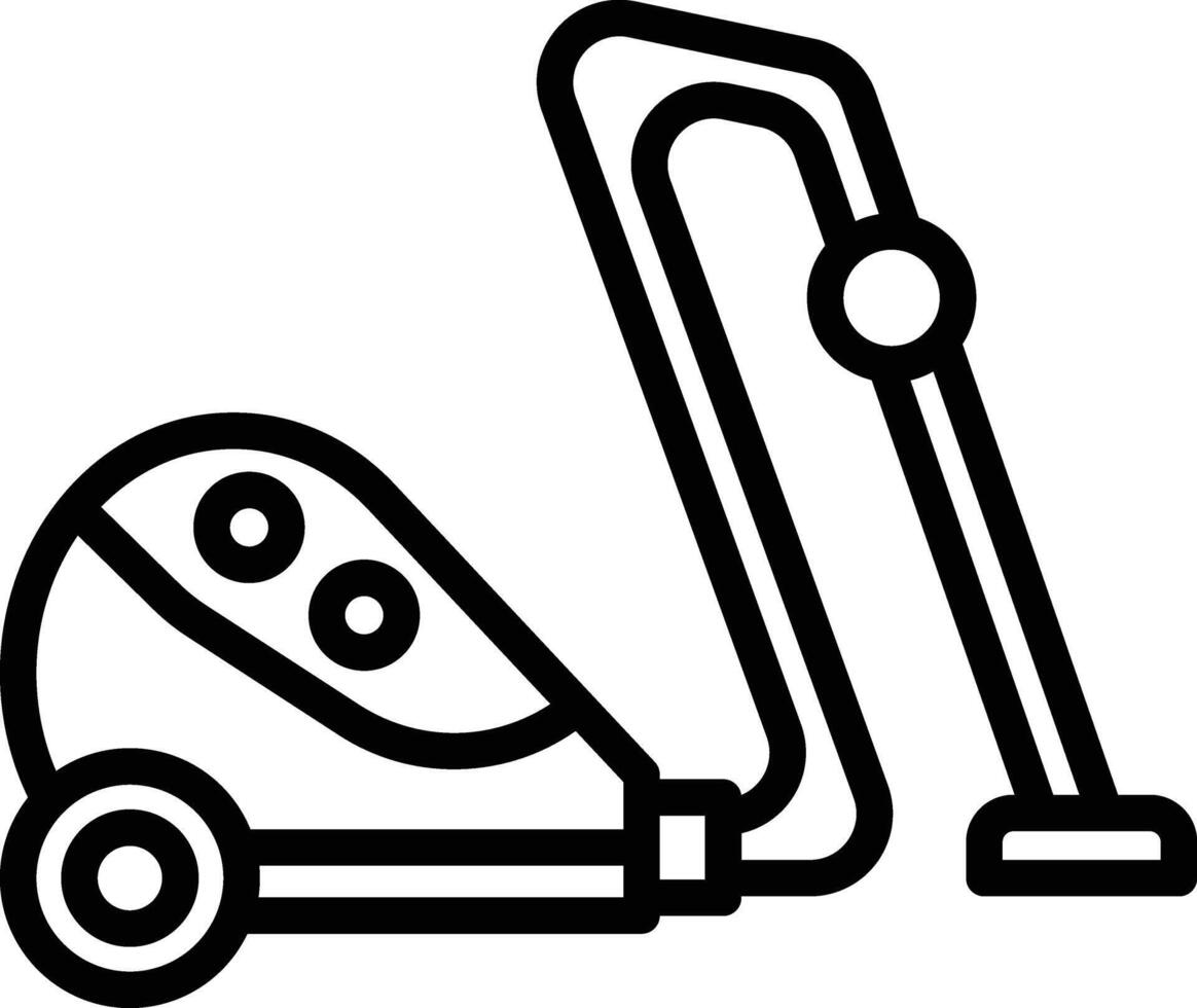 Vacuum Cleaner Line Icon vector