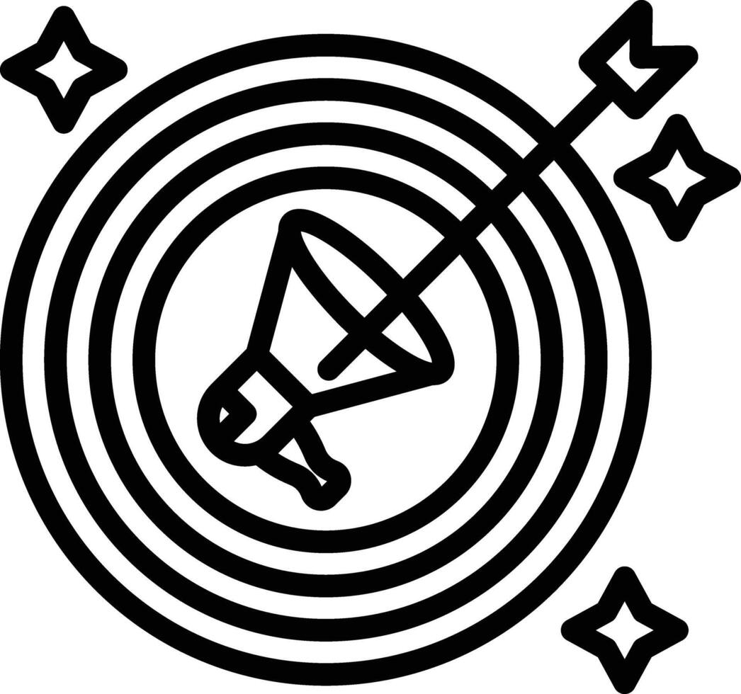 Targeted Marketing Line Icon vector