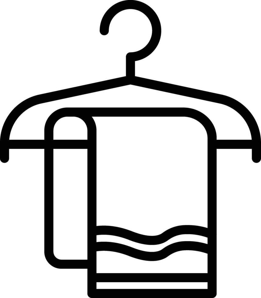 Towel Hanger Line Icon vector