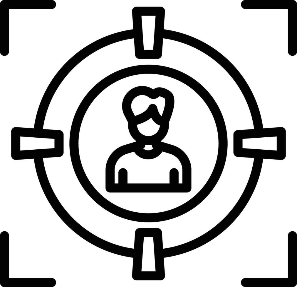 Target Audience Line Icon vector