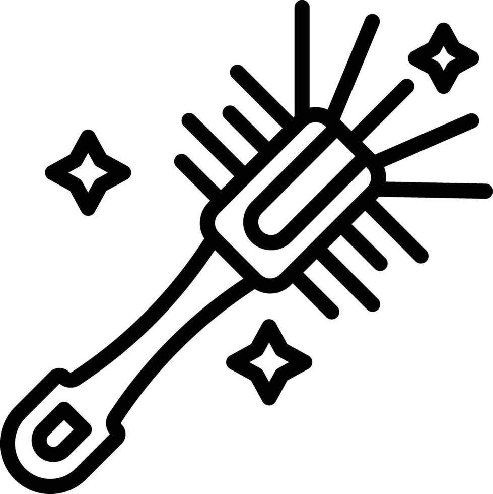 Toilet Brush Line Icon vector