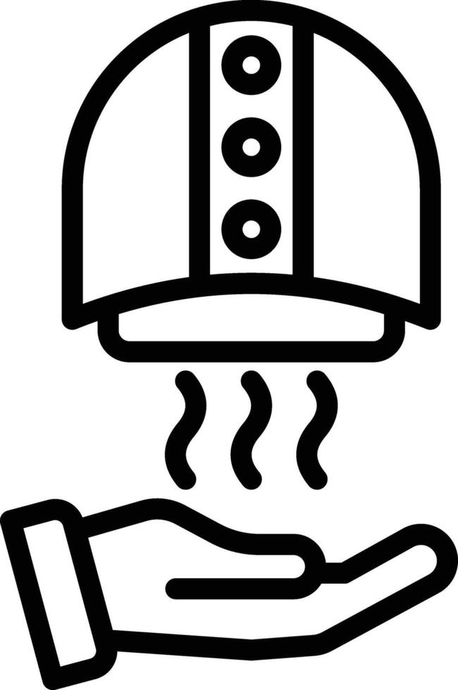 Hand Dryer Line Icon vector