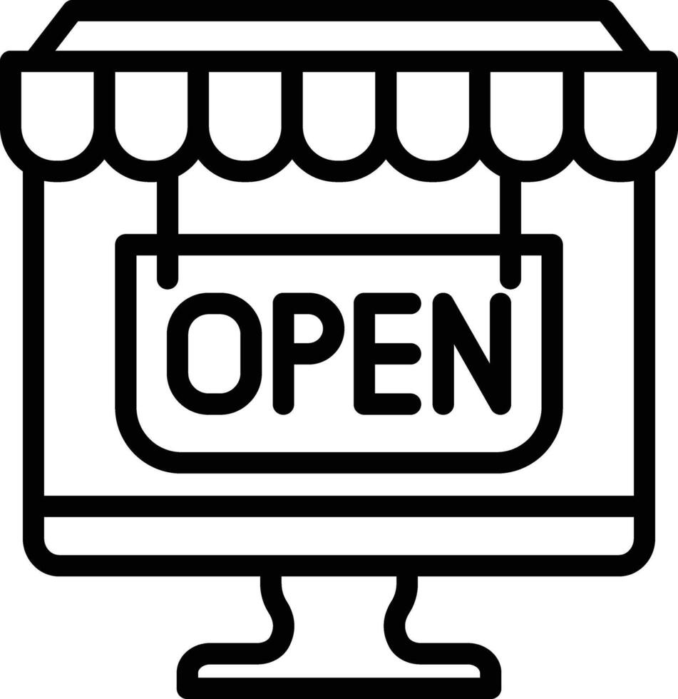 Open Line Icon vector