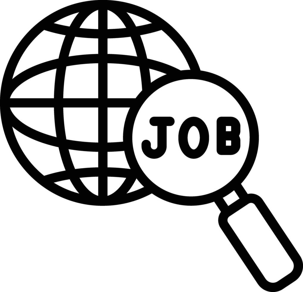 Vacancy Line Icon vector